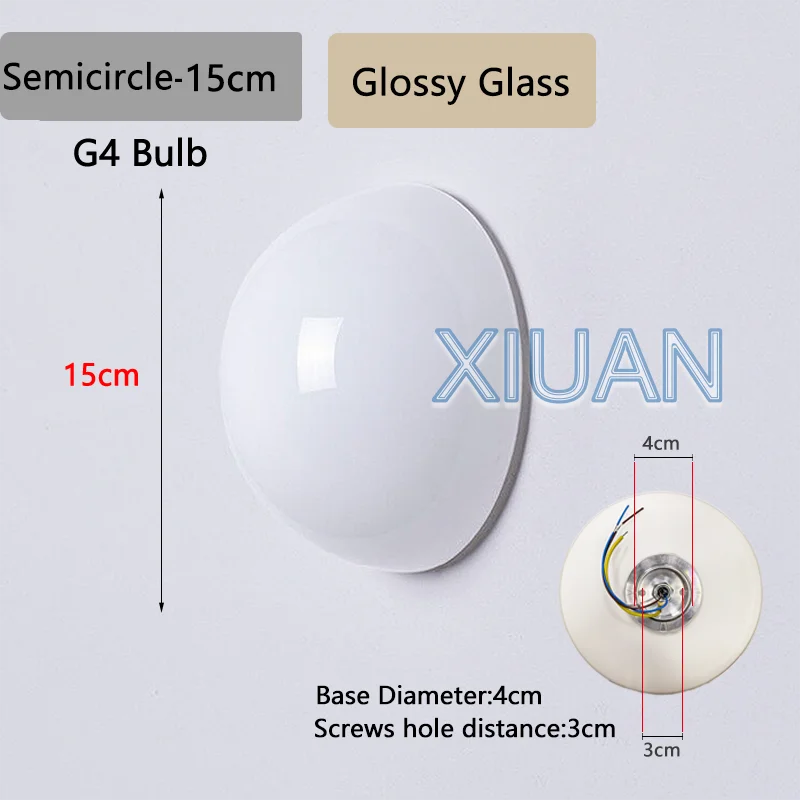 French Bauhaus Glass Ball Wall Sconce