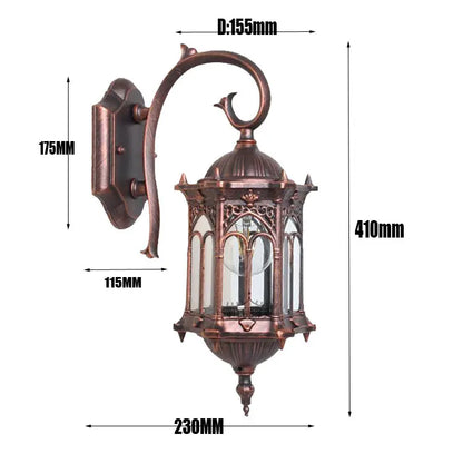 European Waterproof Outdoor Wall Sconce