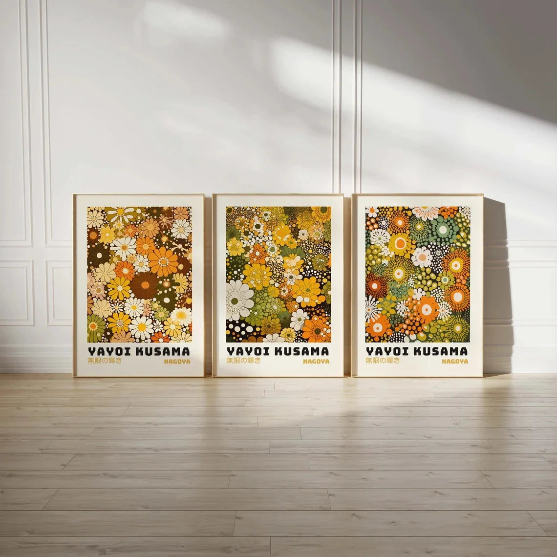 Yayoi Kusama Floral 3-Piece Canvas Wall Art Set