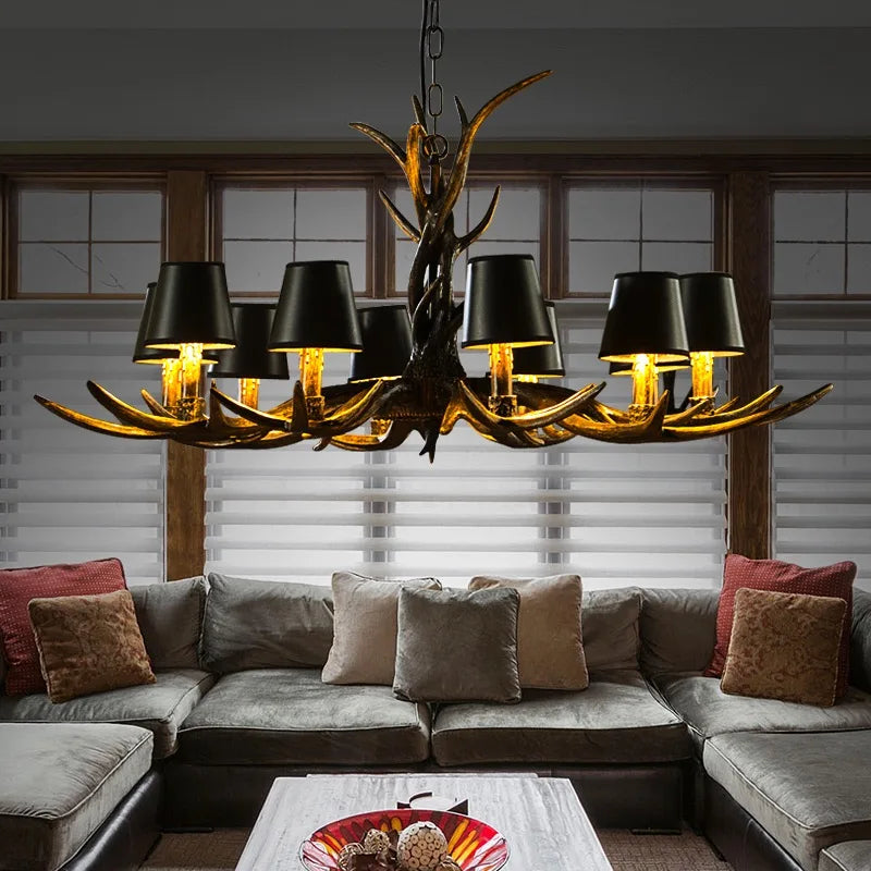 Resin Antler Pendant Light