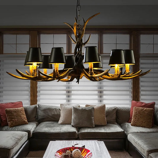 Resin Antler Pendant Light