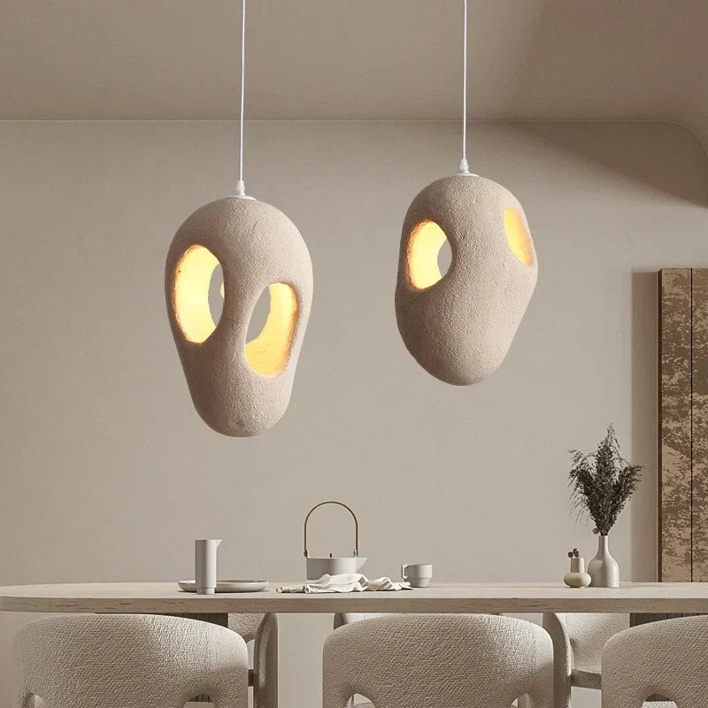 Painted resin chandelier shade measuring 27 by 43 centimetres