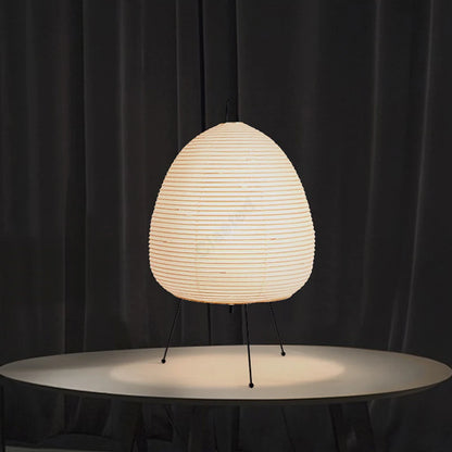 Japanese lantern lamp A design tripod legs side profile view
