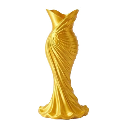 3D Printed Gown Vase Minimalist Flower Décor | Aurelia