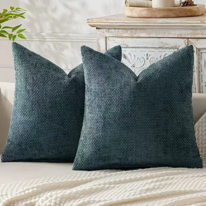 Cross-Stitch Chenille Pillow Cover