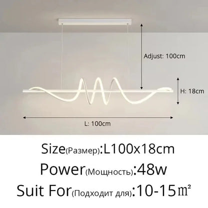 LED Linear Strip Pendant Light