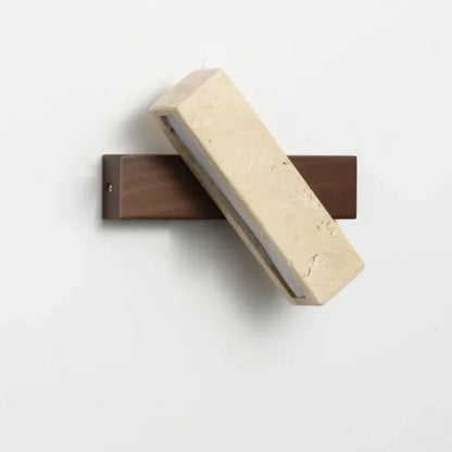 stone wall sconce, side profile showing mounting depth