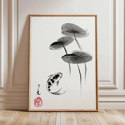 Japanese Koi Fish Zen Pond Canvas Wall Art