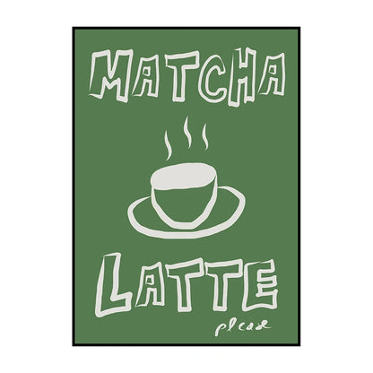 Retro Coffee Menu Kitchen Canvas Wall Art Print