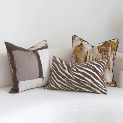 Abstract Brushstroke Throw Pillow Cover — alternate view