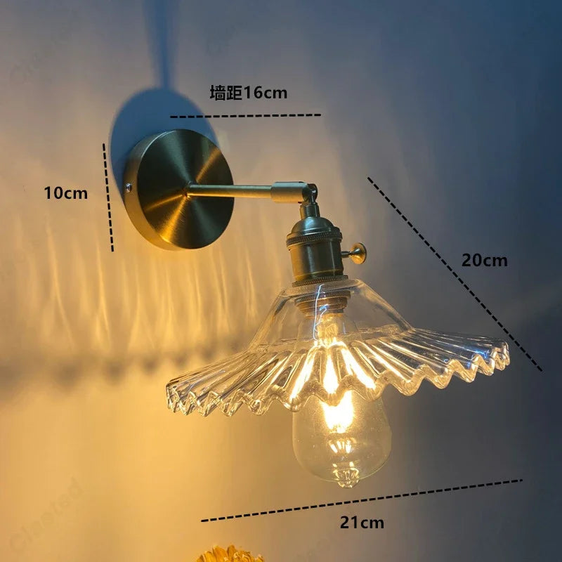 Creative E27 Glass Wall Sconce