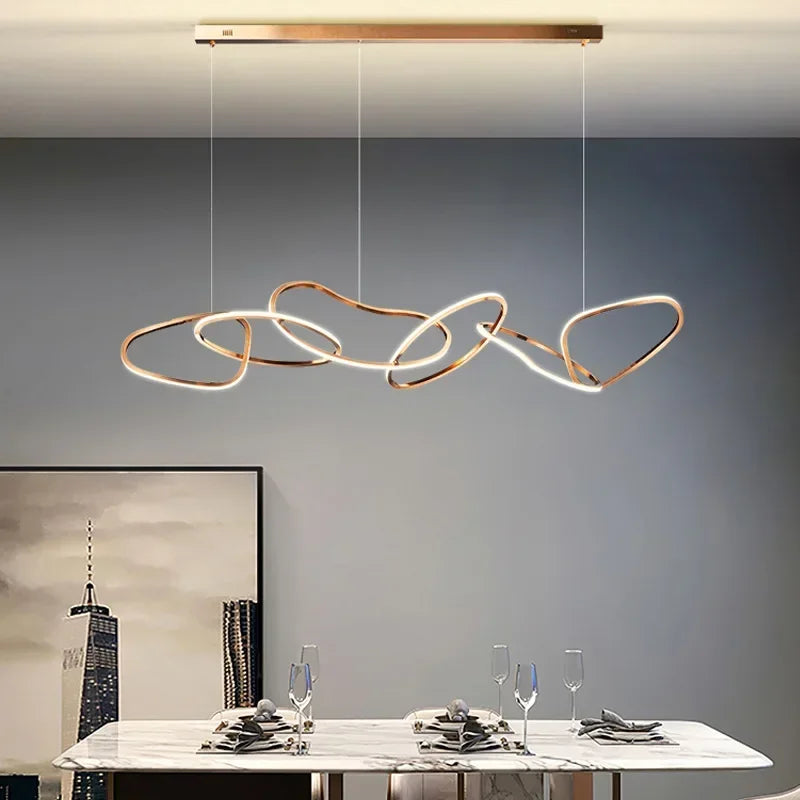Four light circle chandelier at 100 centimetres with LED included