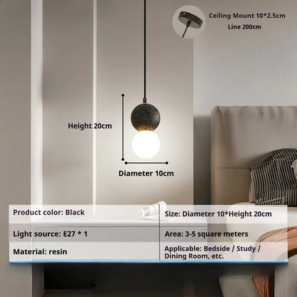 Concrete Ball Pendant Light