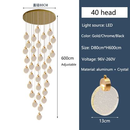 Fifteen head crystal chandelier for a living room ceiling