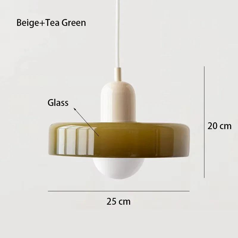 Compact glass chandelier best used in groups of two or three