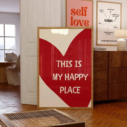 This Is My Happy Place Quote Canvas Wall Art