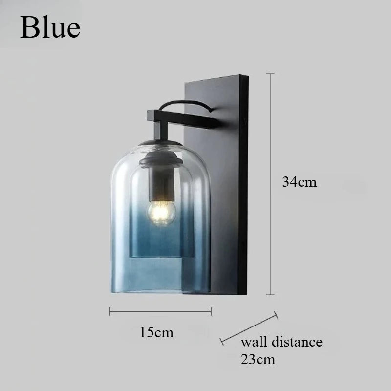Double Glass Bell Shade Wall Sconce