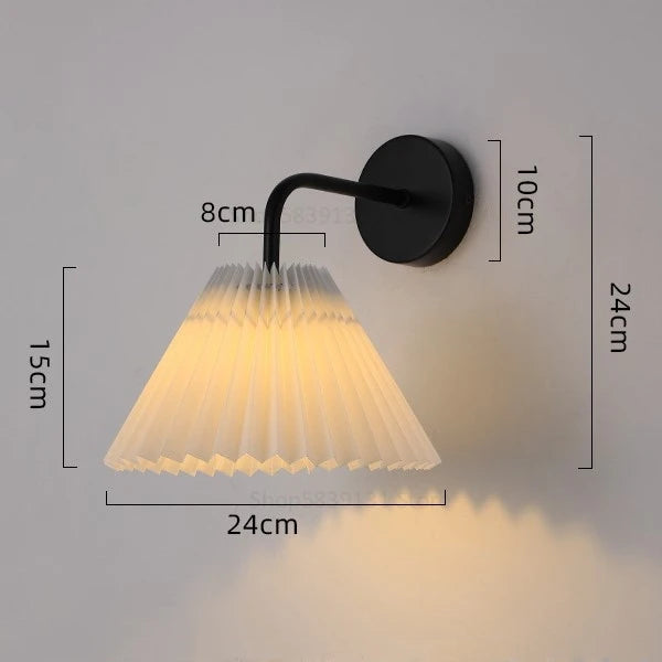 Nordic Curved Pleated Wall Sconce