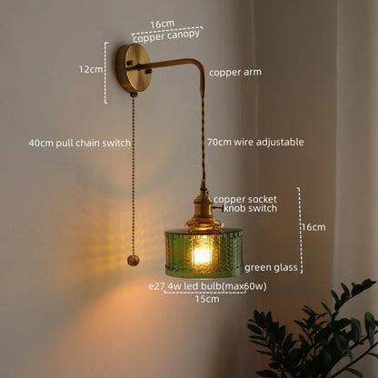 Green Copper LED Wall Sconce