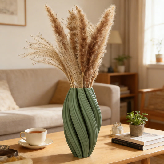 Morandi wave texture ceramic vase Nordic Wabi Sabi home décor