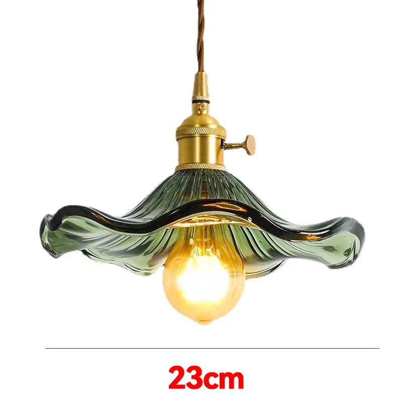 Colorful Glass Flower Pendant Light