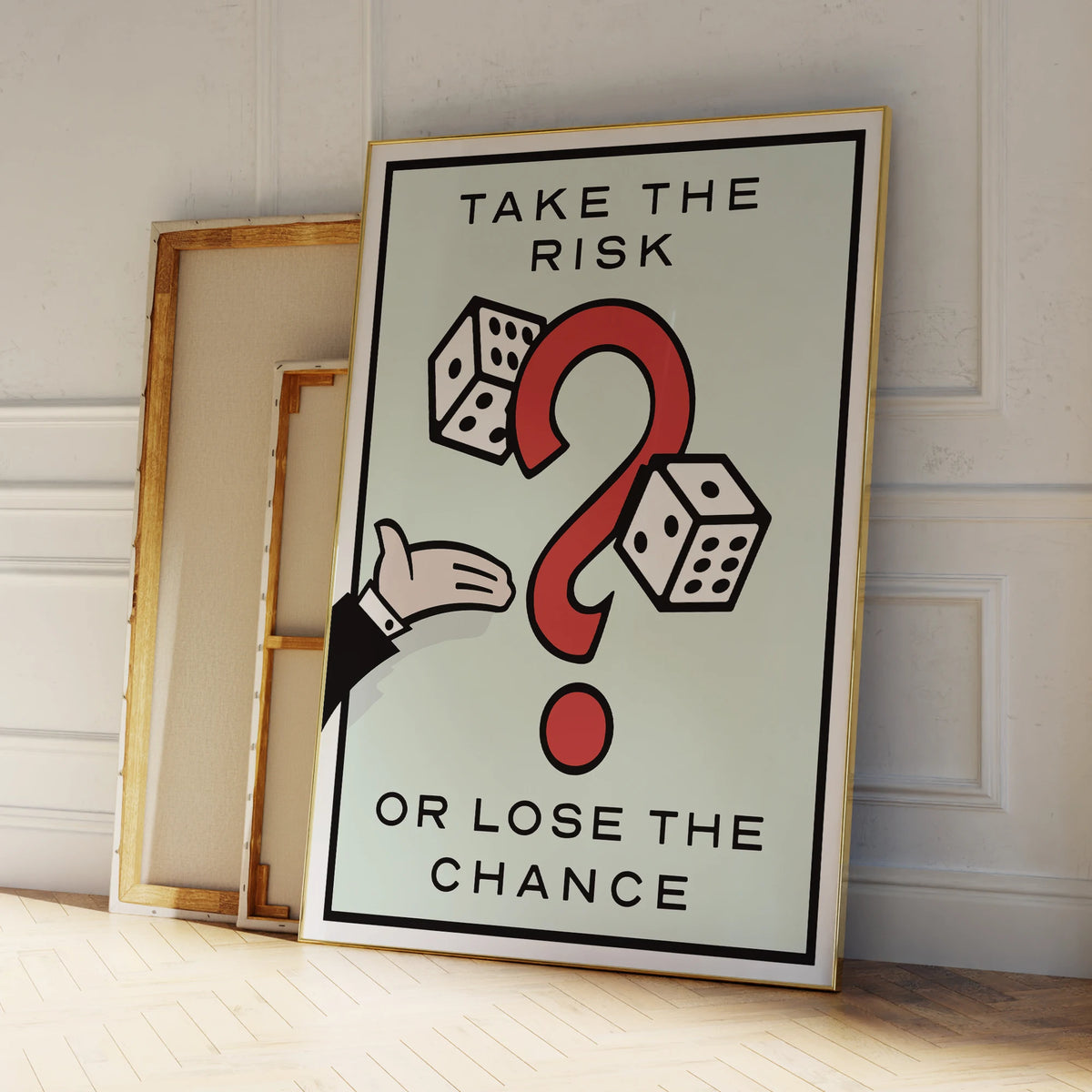 Take The Risk Motivational Quote Canvas Wall Art