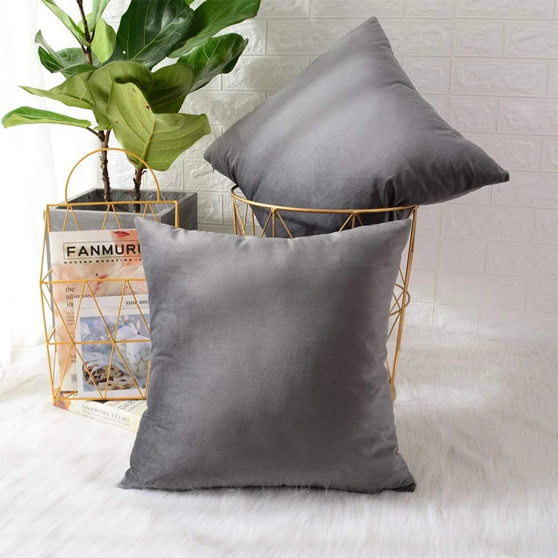 Nordic Velvet Throw Pillow Cover — styling detail
