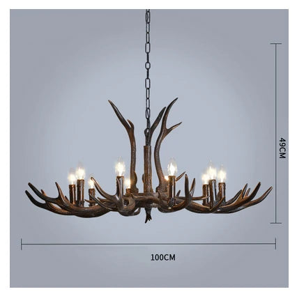 Resin Antler Pendant Light