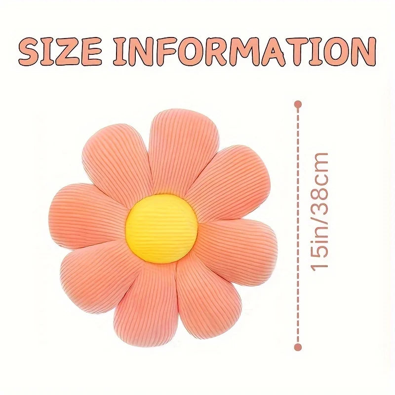 Sunflower Plush Decorative Pillow — styling detail
