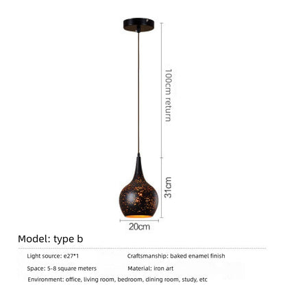 Retro Industrial Iron Pendant