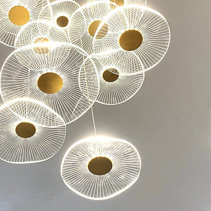 Ten head cascade chandelier with a 78.7 in (200 cm) adjustable drop