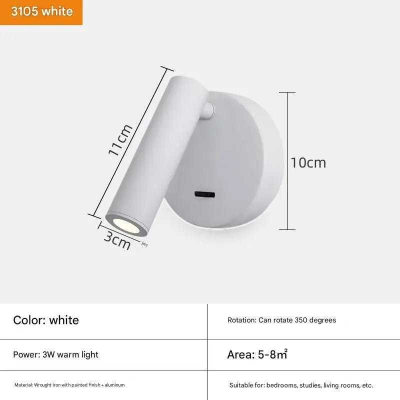 Modern LED Reading Wall Sconce