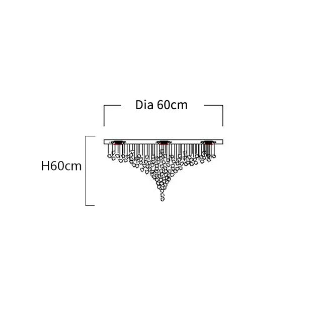 Green crystal stone chandelier at 47.2 in across, remote controlled