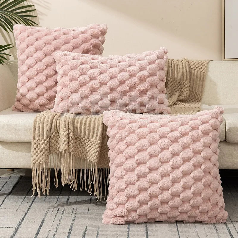 Taffeta Textured Throw Pillow Cover — styling detail