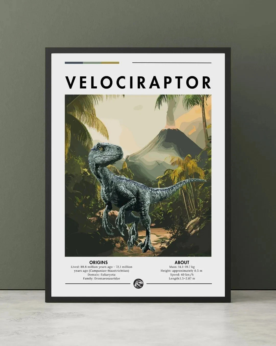 Dinosaur Spinosaurus Prehistoric Canvas Wall Art Poster