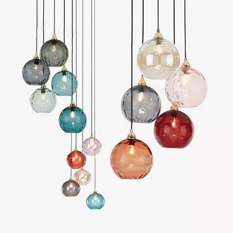 Colored Glass Ball Pendant