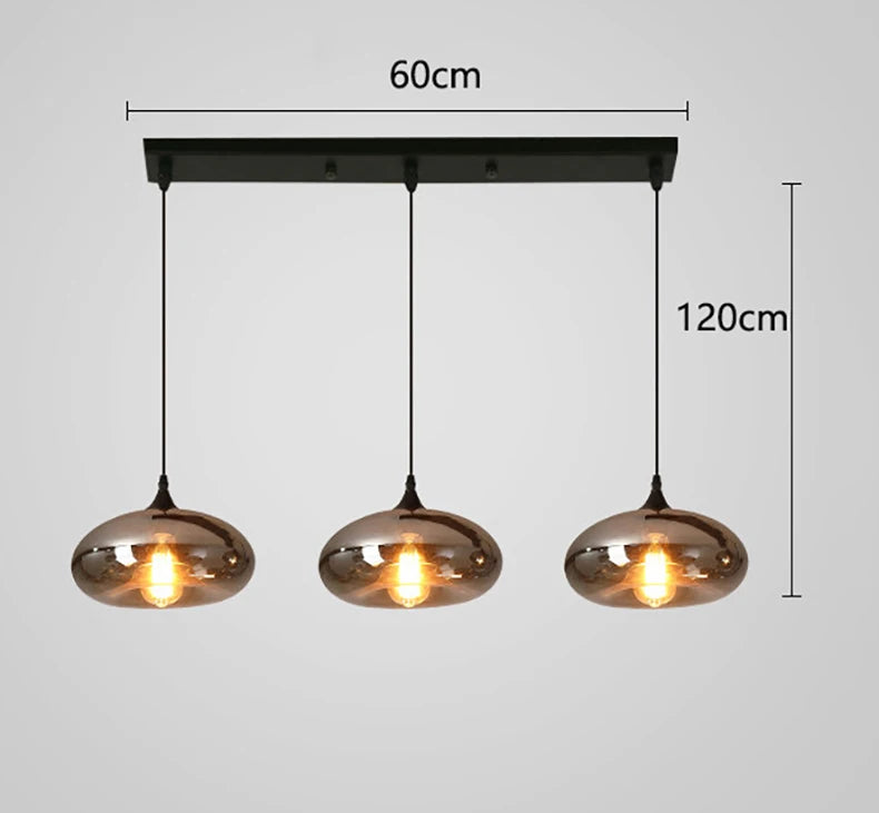 Glass Ring Multi Head Chandelier