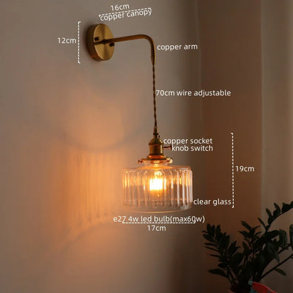 Green Copper LED Wall Sconce