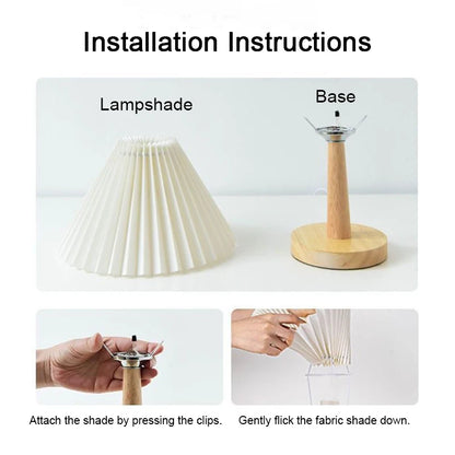 Nordic art pleated lamp side profile showing accordion form