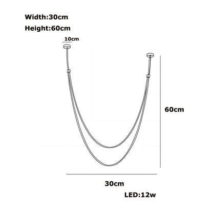 Leather chandelier at a 120 centimetre span with warm light output
