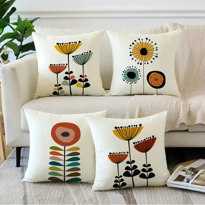 Bohemian Floral Throw Pillow Cover — styling detail