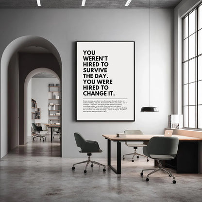 Minimalist Motivational Discipline Quote Canvas Wall Art
