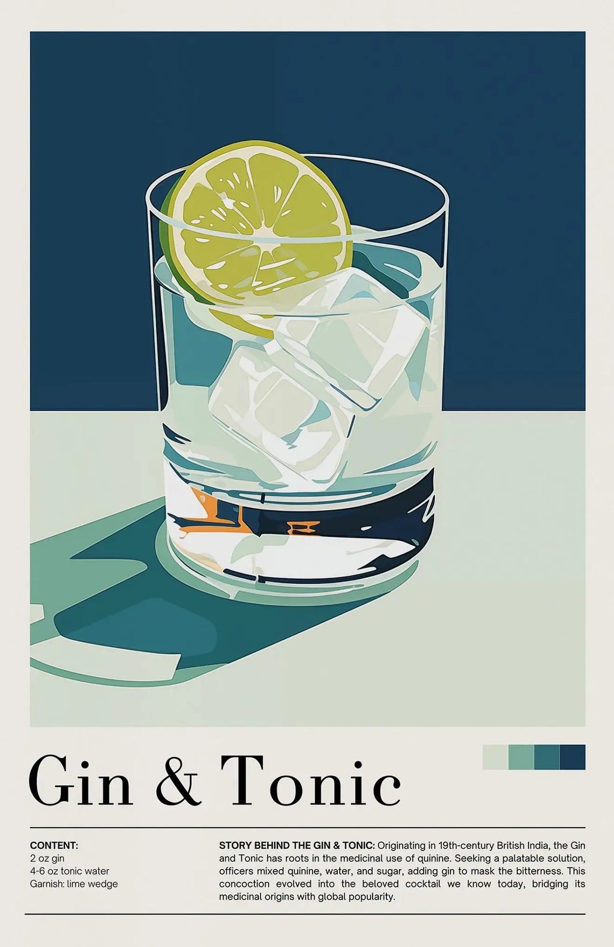 Retro Cafe Cocktail Cappuccino Canvas Wall Art