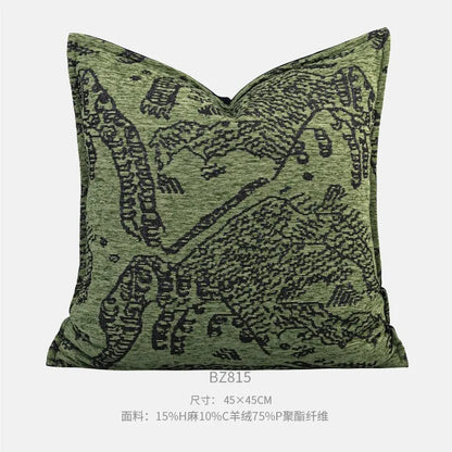 Geometric Jacquard Throw Pillow Cover