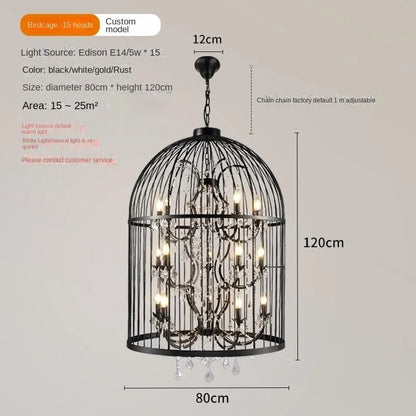 Wrought Iron Orb Chandelier