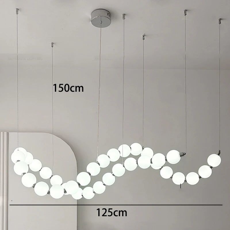 Linear strip chandelier rated for 90 to 260V with LED strip light