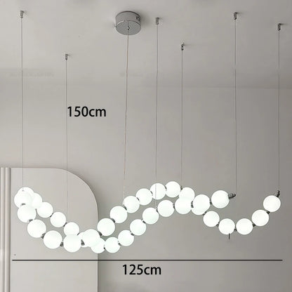 Linear strip chandelier rated for 90 to 260V with LED strip light