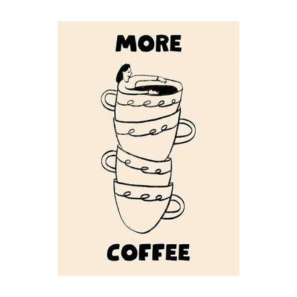 Coffee Diver Trendy Canvas Wall Art Print