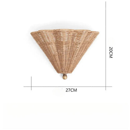 Handmade Rattan Woven Wall Sconce