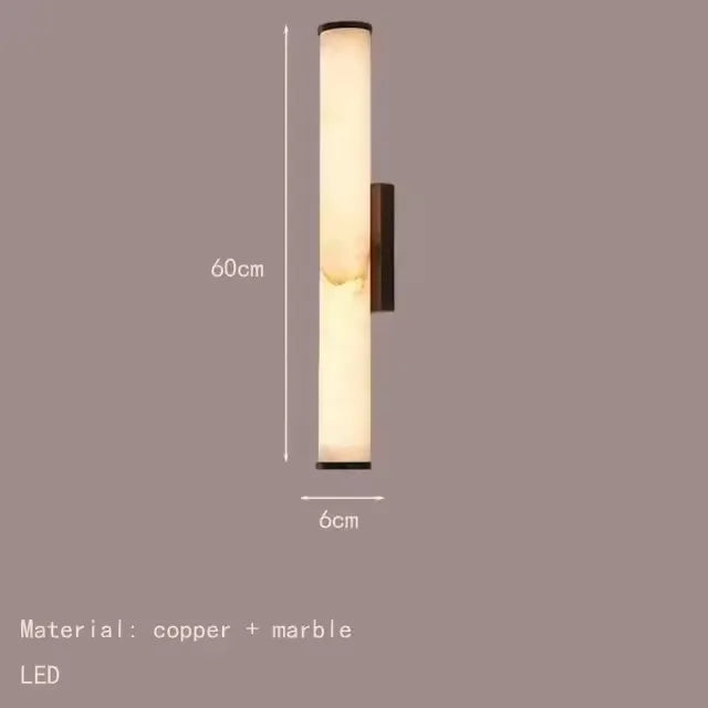 Copper Faux Marble Wall Sconce